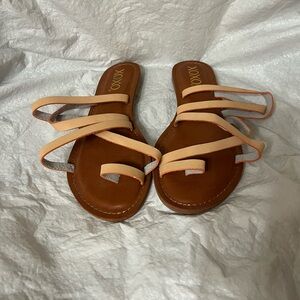 XOXO Women's Sandals in Tan and Brown NWOT